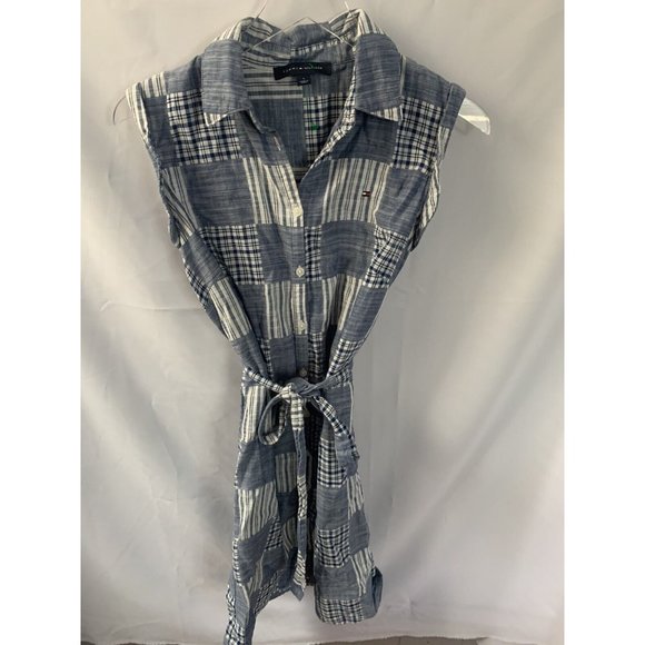 Tommy Hilfiger Dresses & Skirts - Tommy Hilfiger Women’s SZ 4 Patchwork Multi Color Midi Collared Button Up Dress